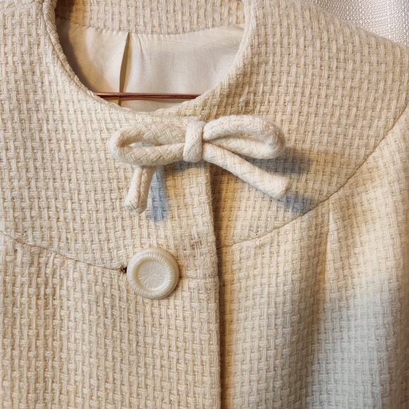 🎀 Vtg 60s Light Academia Coat | Wool Blend | M 🧥 - Picture 3 of 7